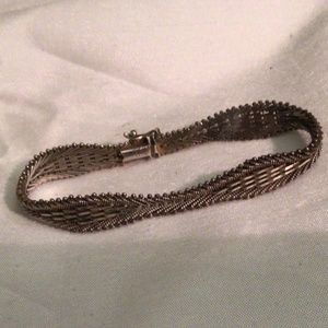 Sterling bracelet heavy with safety catch